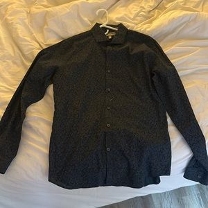 Express fitted paisley dress shirt